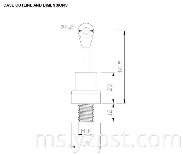 Fast Recovery Diode Stud YZPST-Z20A-ZK20A18